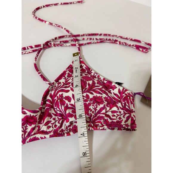 NWT J Crew Swimsuit Size S Liberty London Bikini Top Swim Roses - Picture 2 of 7